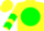 Yellow, yellow b on green ball, green chevrons on sleeves, yellow cap