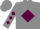 Gray, gray css in maroon diamond, maroon diamonds on sleeves