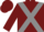 Burgundy, grey cross sashes, burgundy cap