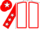 White, red seams, red sleeves, white stars, red cap, white star
