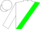 White, blue & green sash