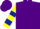 Purple, yellow and dark blue hooped sleeves