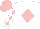 WHITE, pink diamond, pink diamonds on sleeves & cap