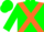 Green, orange cross sashes
