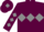 Maroon, grey triple diamond, diamonds on sleeves, maroon cap, grey diamond