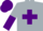 Silver, purple cross belts, halved sleeves, purple cap