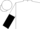 White, black peace sign, white and black halved sleeves, white cap