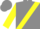 Gray, yellow sash, yellow sleeves, two red hoops
