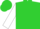 Lime, white 'war', maroon sashes, lime band and maroon hoops on white sleeves