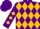 Purple, gold diamonds