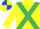Yellow, emerald green cross sashes, royal blue & yellow quartered cap