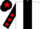 White, black panel, black sleeves, red stars, black cap, red star