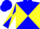 Blue & yellow diagonal quarters, blue & yellow diagonally quartered slvs