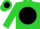 Lime, black trim, lime shamrock on black ball