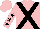 Pink, black cross belts, pink sleeves, black stars