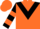 Orange, black chevron, black and orange hooped sleeves