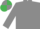 Grey, emerald green and white quartered cap