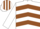 White & brown chevrons, striped cap