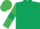 Dark green, emerald green sleeves, dark green armlets, emerald green cap