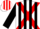 White, red cross sashes, black stripes on sleeves