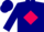 Navy blue, white mts on fuchsia diamond
