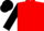 Red, black sleeves and cap