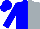Blue and silver halves