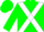 Green, white cross sashes