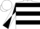 White, black hoops, black and white diabolo on sleeves