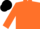 Orange, black trim, tb on back, matching cap