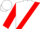 White, red sash, red sleeves