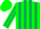 Soft green body, dark green striped, soft green arms, dark green striped, soft green cap