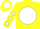 Yellow, 't' on white ball, white dots on sleeves
