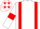 White body, red braces, white arms, red armlets, white cap, red stars