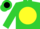 Lime green, black 'b' on yellow ball