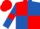 Red and Royal Blue (quartered), Royal Blue sleeves, Red armlets and cap