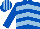 ROYAL BLUE & LIGHT BLUE CHEVRONS, striped cap