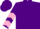 Purple, pink 'g', pink chevrons on sleeves