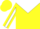 Yellow, white yoke, white stripe on sleeves, yellow cap
