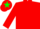 Red, Green V, Red sleeves, Red cap & Green star
