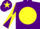 Purple, yellow disc, diabolo on sleeves, yellow star on cap