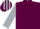 Maroon, Silver sleeves, striped cap