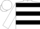 White with black hoops