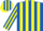 Royal blue,yellow stripes,horsehead emblem on back