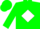 Green,white & black bands,'p' in white diamond on front & back