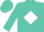 Turquoise, white diamond on back
