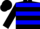 Black with multi-shaded blue hoops