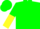 Green, yellow halved sleeves