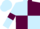 Light Blue and Maroon (quartered), Light Blue sleeves, Maroon armlets