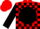 Red, black ball, black blocks on sleeves, red cap